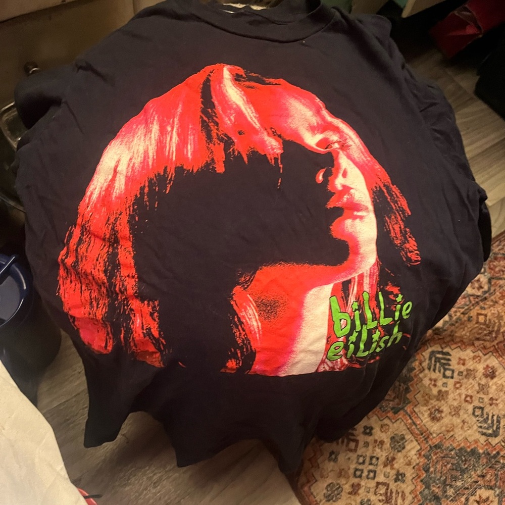 Billie Eilish Black and Red Graphic T-Shirt